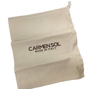 Carmen Sol Made in Italy NEW Dust Bag Cover Handbag Clutch Shoes Beach Canvas